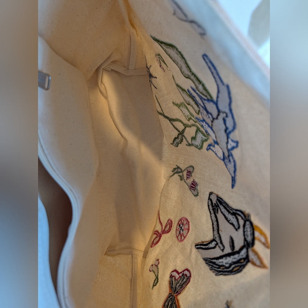 BAGGU X Jessica Williams Horizontal Duck Bag Embroidered EUC Rare - Picture 5 of 8
